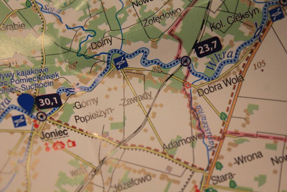 Wokół szlaku kajakowego Wkry - przewodnik mapa - 1713