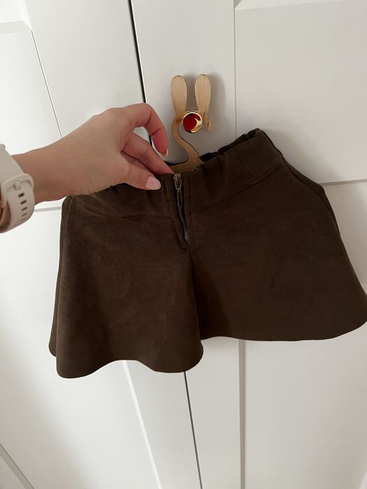 Spódniczka ala zamszowa khaki 122