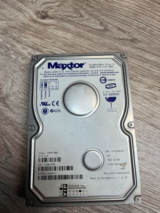 dysk HDD Maxtor DiamondMax Plus 9 80GB ATA/133
