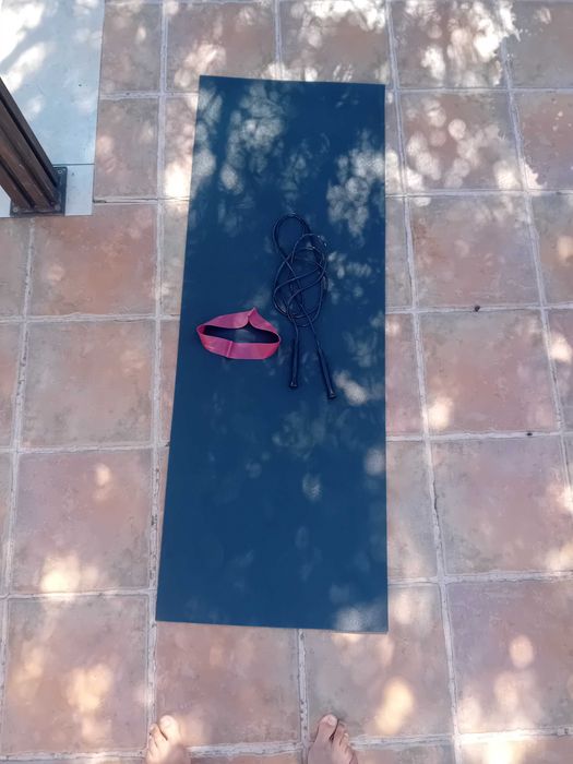 Pack Iniciante Fitness – Banda elástica, Colchão, Ab Wheel e Corda