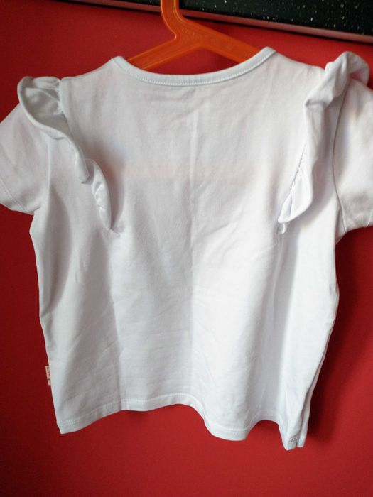 Biała elegancka bluzka dla dziewczynki 116