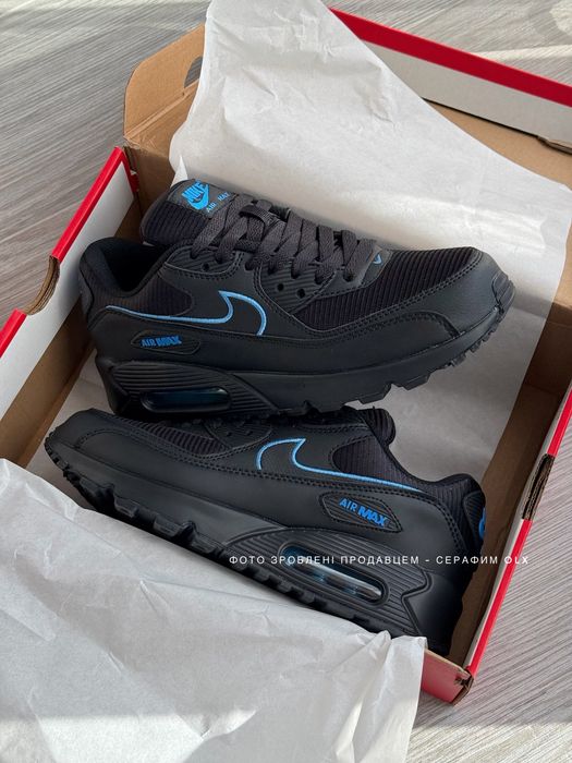Оригинал Nike Air Max 90 White Black University Red (нові в коробці)