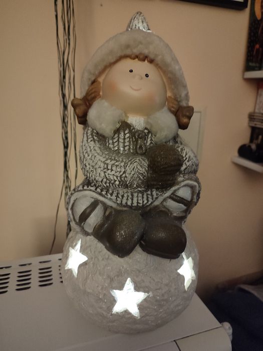 Duża figurka lampion 46 cm + lampki druciki.