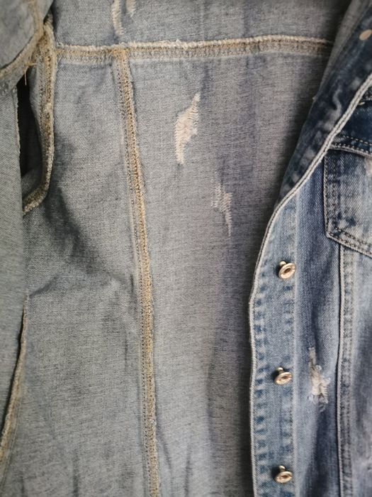 Kurtka jeansowa dżinsowa damska 38 M przetarcia