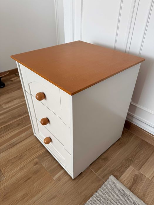 Cómoda c/3 gavetas, branco, 48x48x60 cm