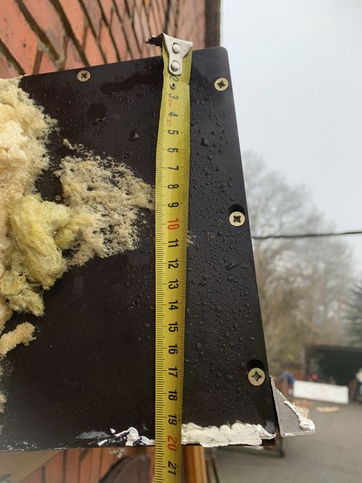 Okno balkonowe drewniane mahon