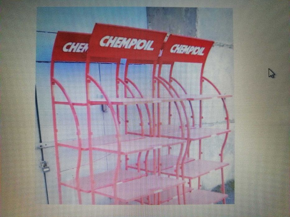 Стеллаж для автомасел в канистрах 4 полки б/у