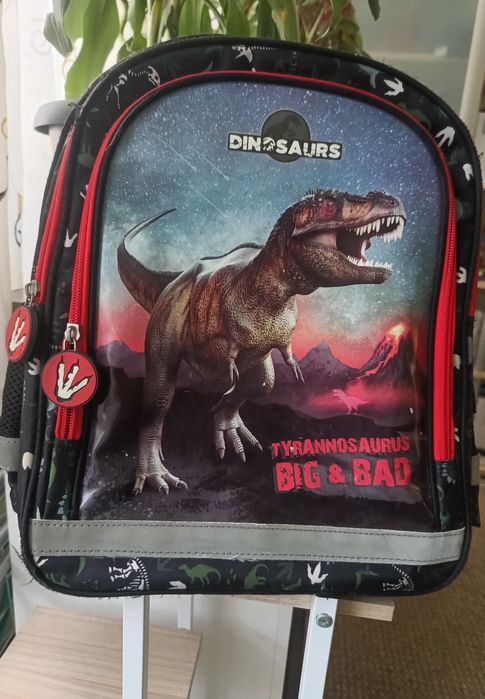 DERFORM plecak szkolny dla chłopca Dinozaury - T-REX