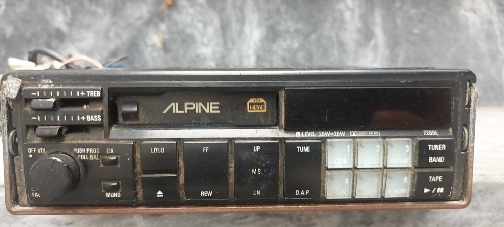 Auto Rádio Alpine 7289L Vintage - Topo de Gama Euro ( Old School) - Raro, Finais anos 80
