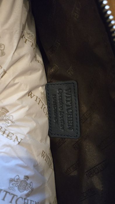 Torba skórzana na laptopa Witchen granatowa unisex