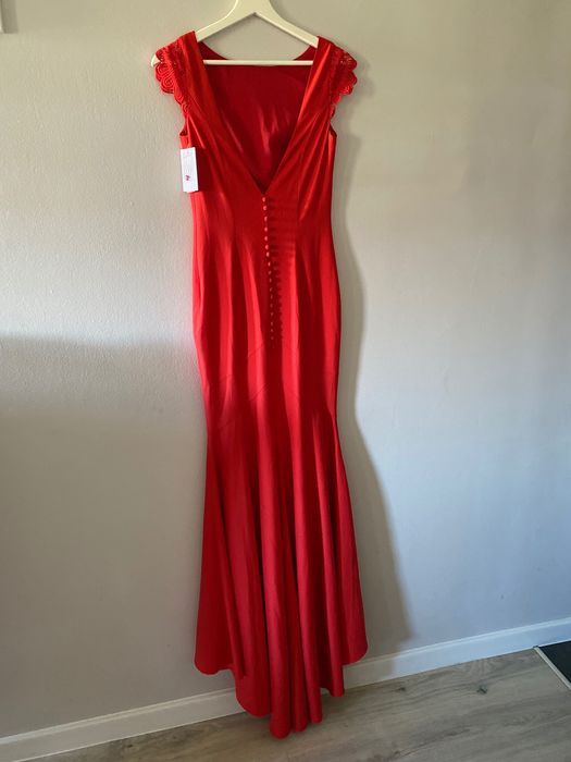 Sukienka czerwona maxi XS na S