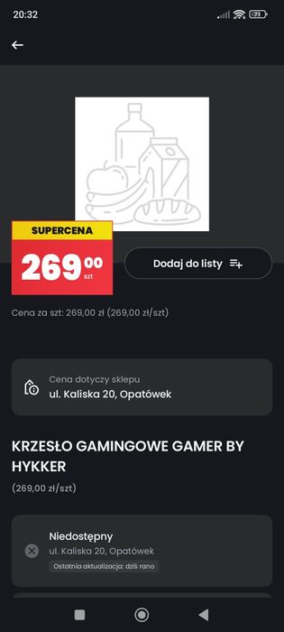 Fotel gamingowy .
