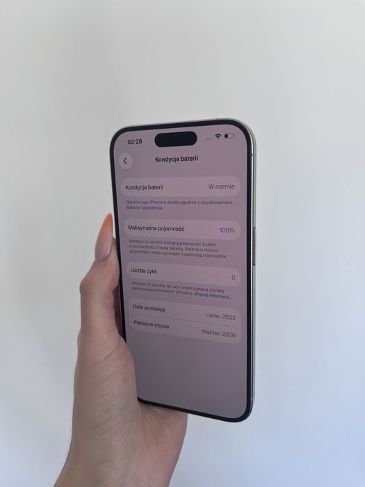 RATY 0% iPhone 15 Pro 128 GB BATERIA 100% GWARANCJA 12 miesiecy !!!