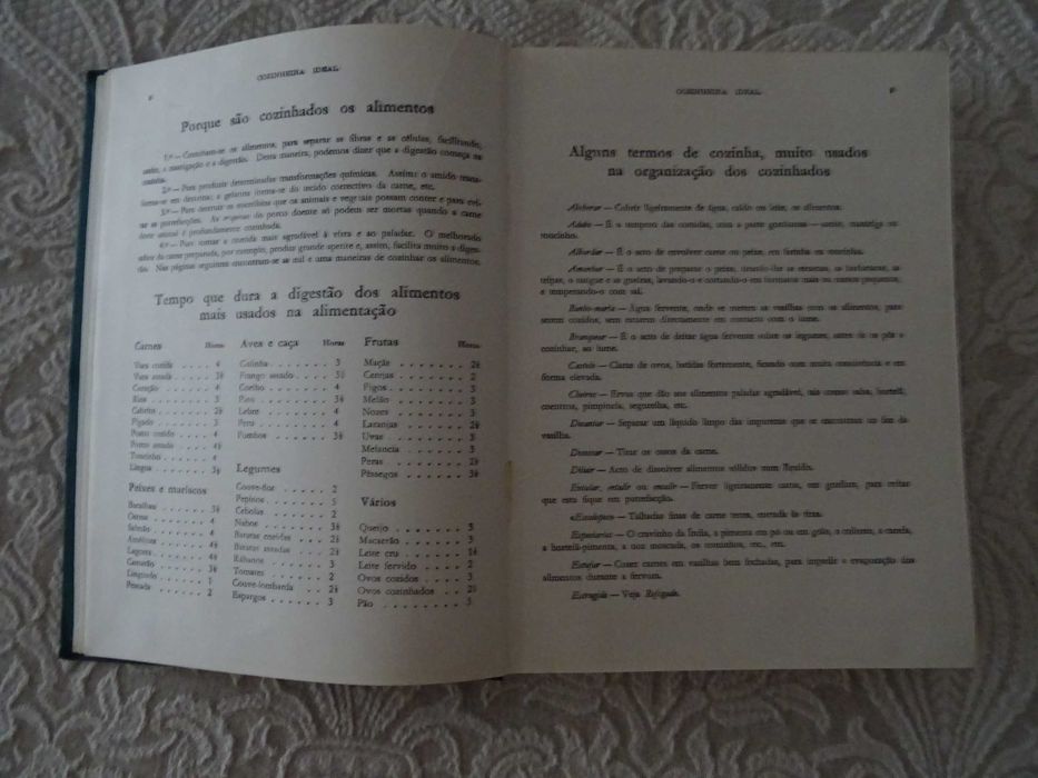 Livro Antigo 1967 Cultura Geral: Cozinheira Ideal 14 Edição Ilustrada de Alda de Azevedo Receitas Práticas Empratamentos Almoços Jantares