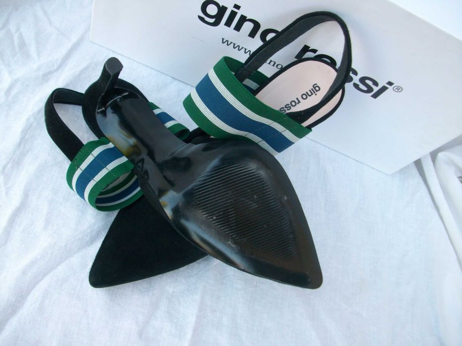 Gino Rossi skórzane zamszowe szpilki klapki sandały 36