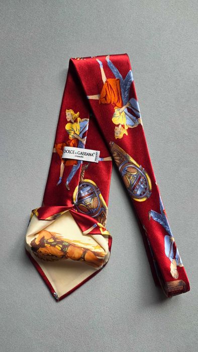 krawat jedwabny DOLCE & GABBANA retro