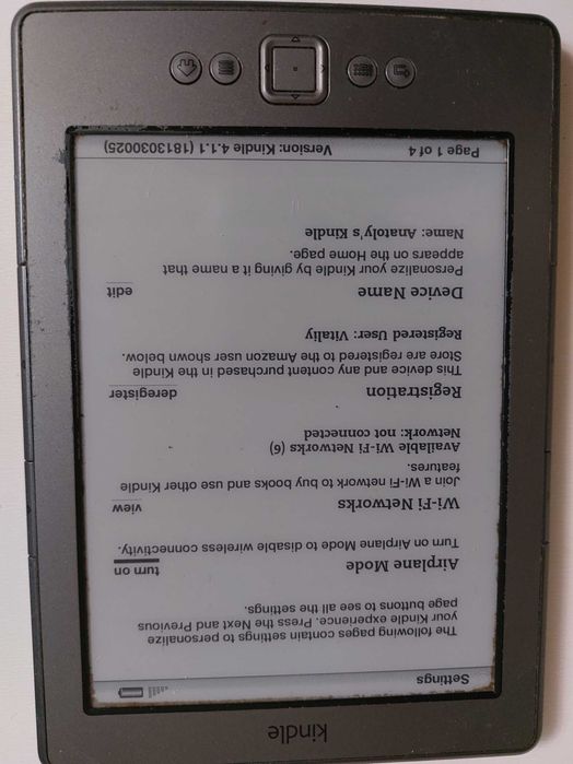 Електронна книга Kindle 4.1.1
