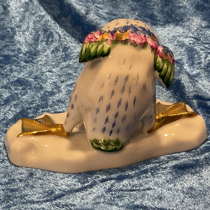 Pato vista alegre porcelana com pintura manual 11 cm
