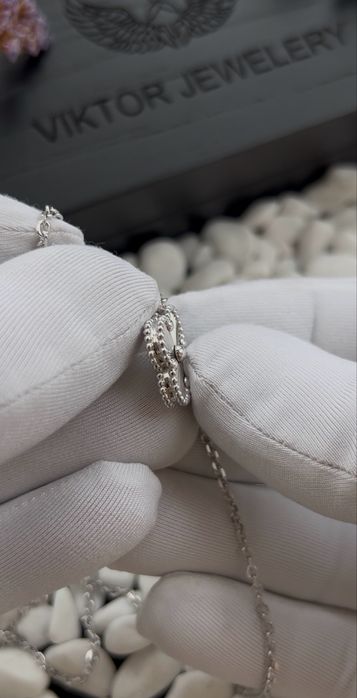 Подвеска Ван Клиф Van Cleef Vintage Alhambra  белое золото 585 проби підвіска ван кліф
