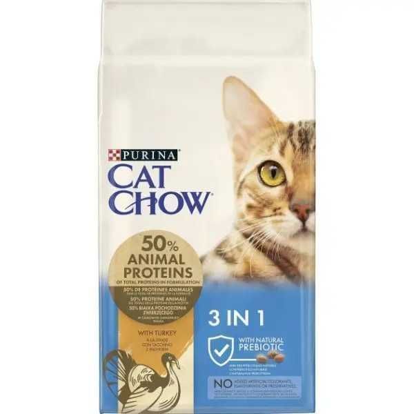 Purina Cat Chow Feline 3 в 1  з індичкою 1,5 кг