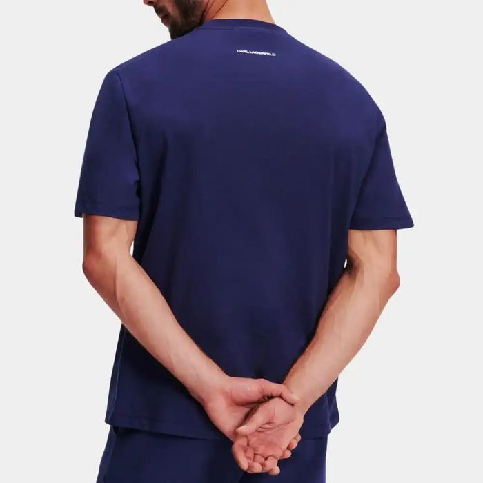 Karl Lagerfeld t-shirt męski Granat Regular Fit roz. M