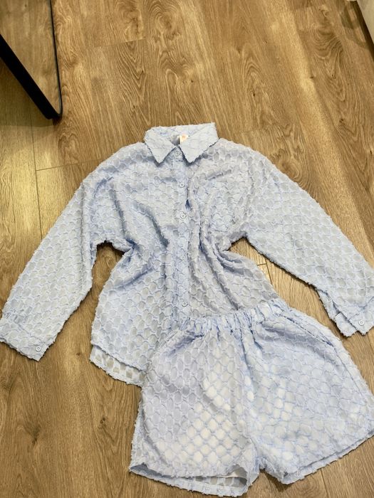 Блакитний костюм літній, рубашка і шорти