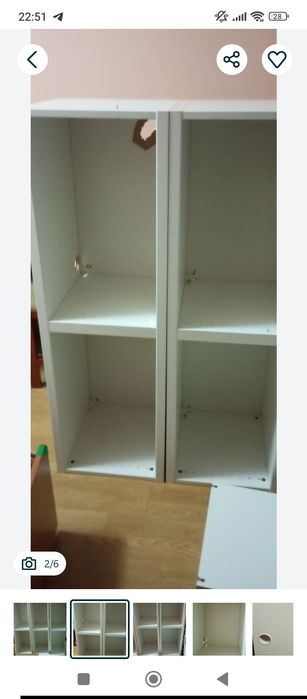 Szafka ścienna biała  otwarta ikea Eket