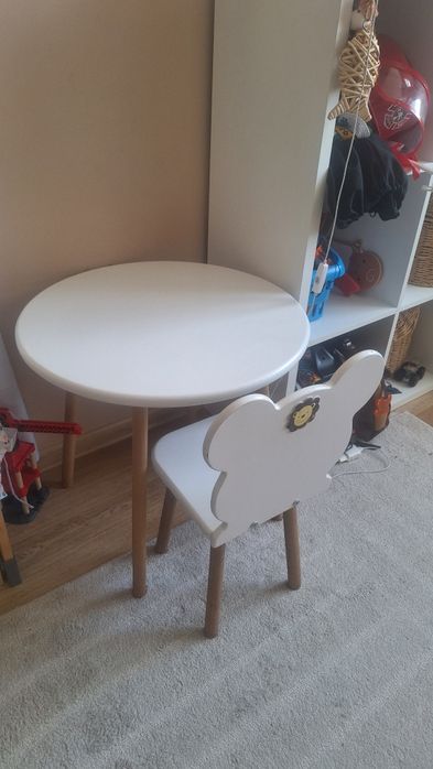 Drewniany komplet stan super!