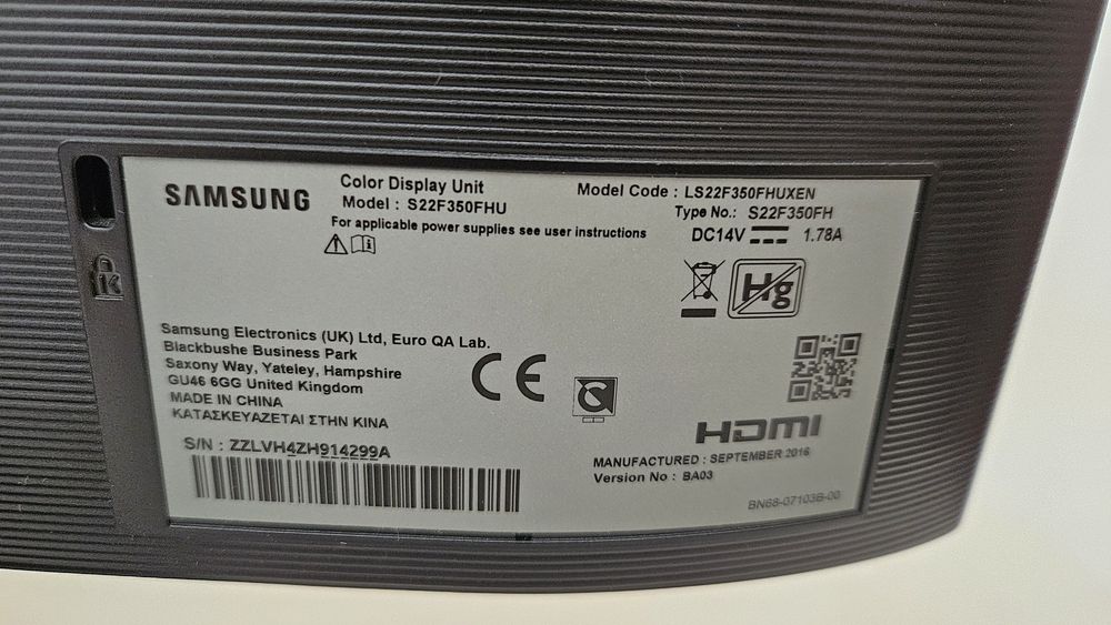 Monitor samsung 22 polegadas