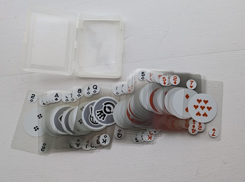 Baralho de cartas transparente e à prova de água
