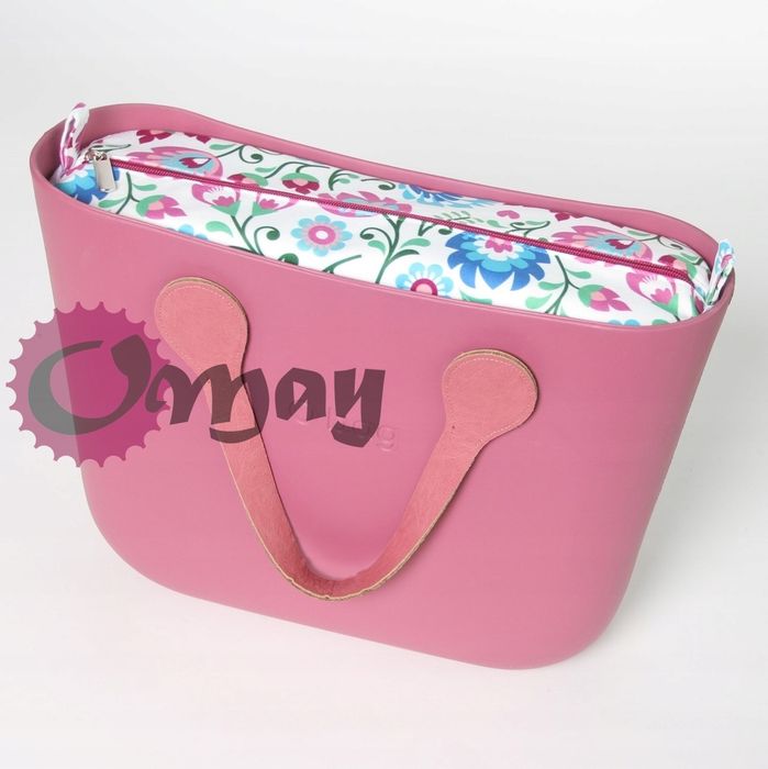 organizer OBAG STANDARD welur folk kwiaty róż sangria wkład OMAY