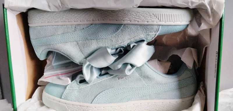 Puma adidasy sneakersy Suede Heart PEBBLE WN'S r. 38 skóra naturalna