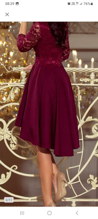 Sukienka z dłuższym tyłem