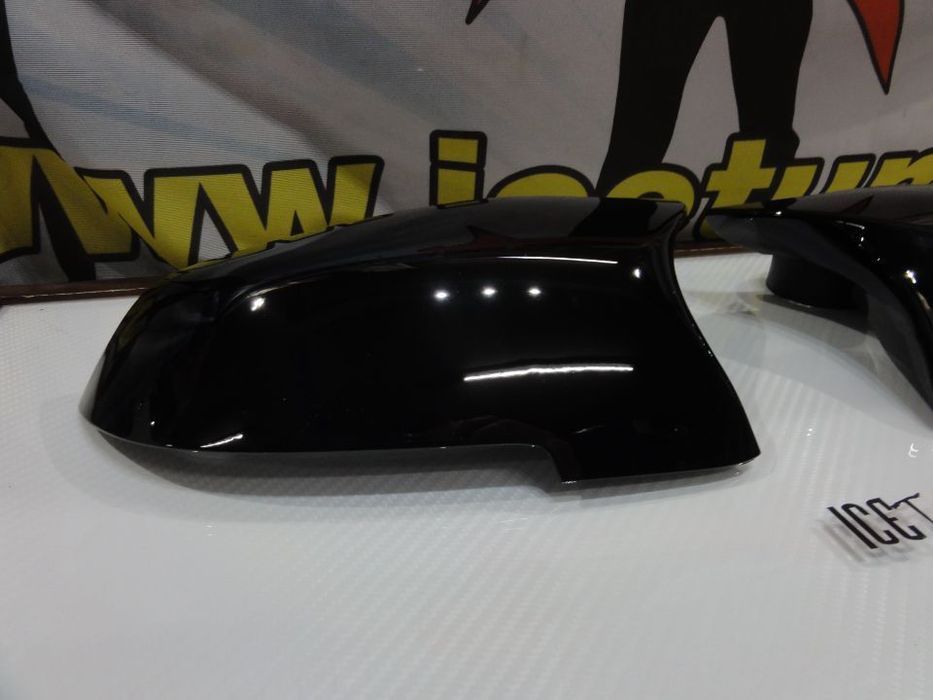 Capas, carcaça espelhos M4 look preto brilhante BMW F10 F11 F18 F07 (GT 5GT) F06 F12 F13 F01 F02