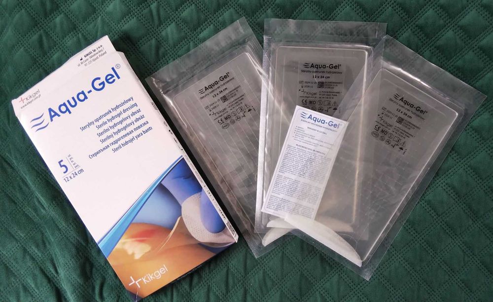 Opatrunki hydrożelowe sterylne KIKGEL - 3 szt. 12 x 24 cm