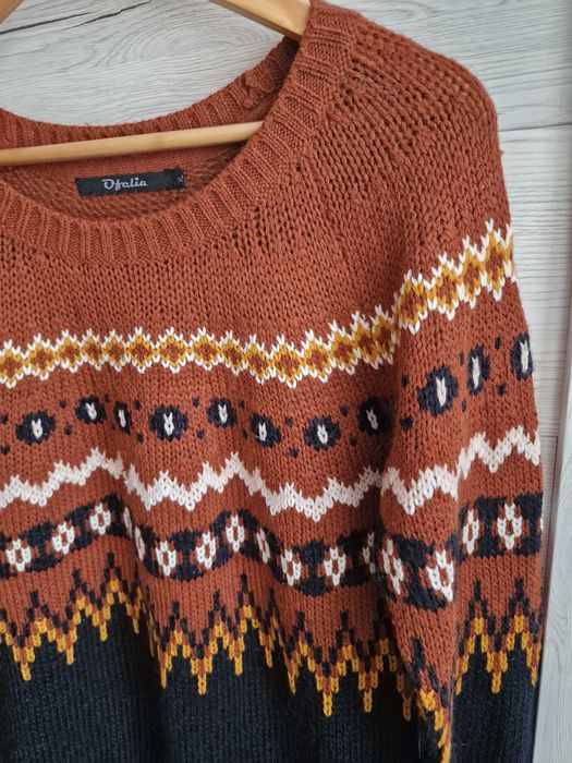 Uroczy sweter skandynawski Ofelia XL
