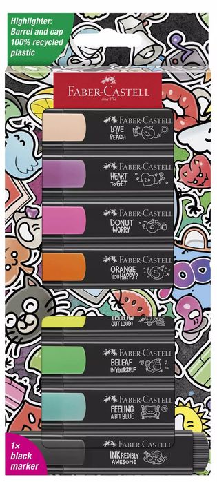 FABER-CASTELL Zakreślacze pisaki mazaki markery 1546 Graffiti 8 kolorów. Nowy Produkt