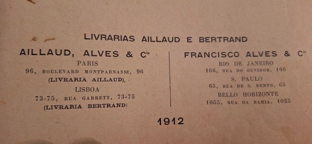 Atlas Universal de 1912 Livrarias Aillaud e Bertrand- Venda individual