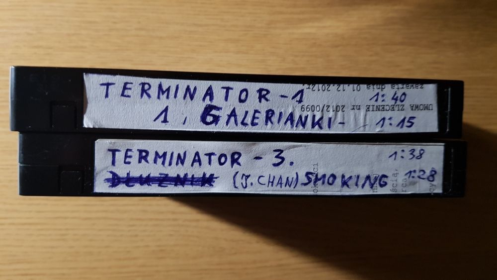 Filmy -Terminator- i in.na kasetach VHS