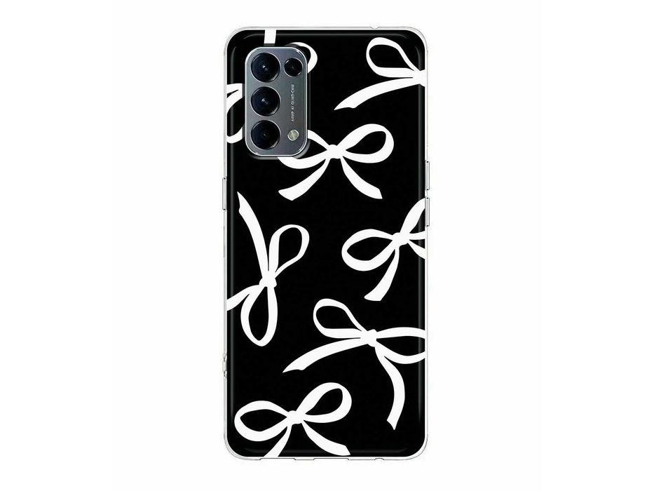 Capas silicone para telemóveis Oppo com Laços, azul, rosa e preto