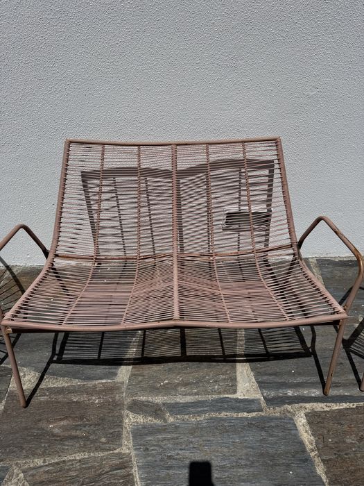 Conjunto cadeiras em corda jardim