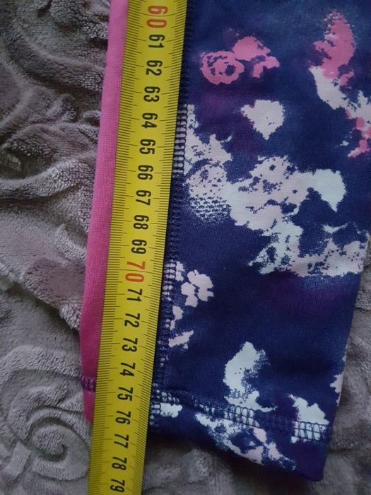 Sportowe legginsy dziewczęce we wzorek ocieplane Crivir 134-140