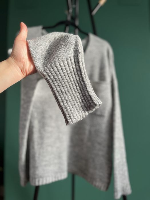Sweter sweterek szary gray grey amisu wełna wool zima jesień oversize