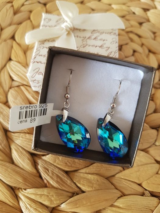 BERYL Kolczyki srebrne wiszące