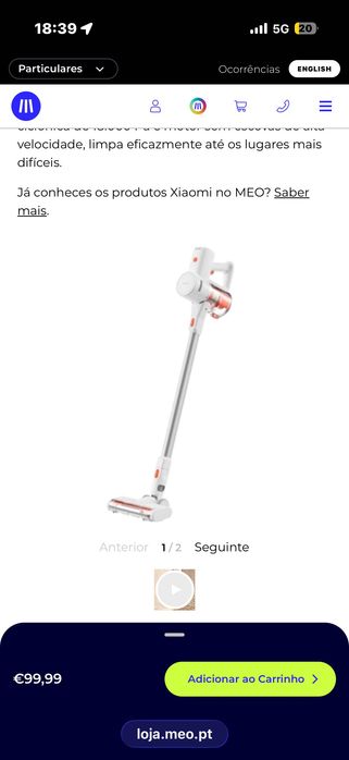Aspirador robot Xiaomi E12 + aspirador sem fios Xiaomi