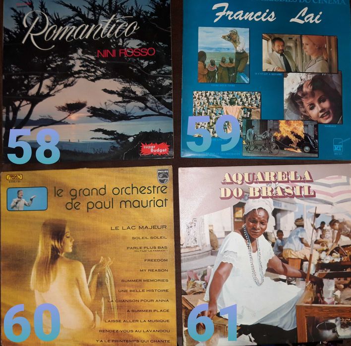 Varios discos vinil antigos