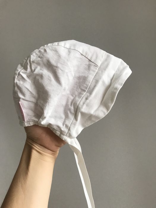 Sukienka na chrzciny, biala bawelniana prosta