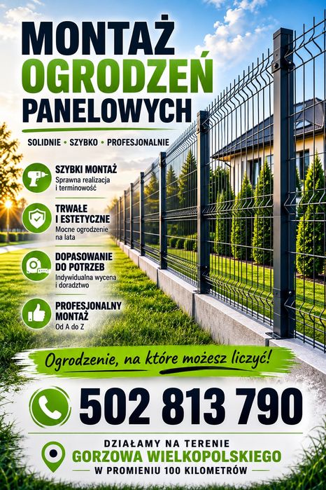 Montaż ogrodzenia panelowe