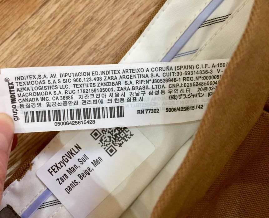 Мужские брюки-чиносы Zara 48