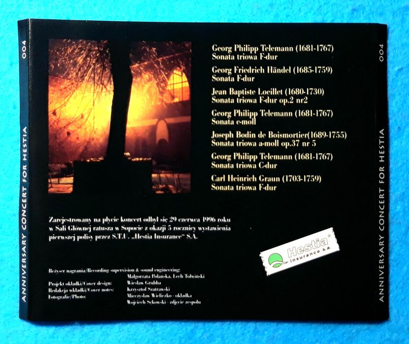 Anniversary Concert For Hestia - Pro Musica Antiqua Barock Sonatas CD